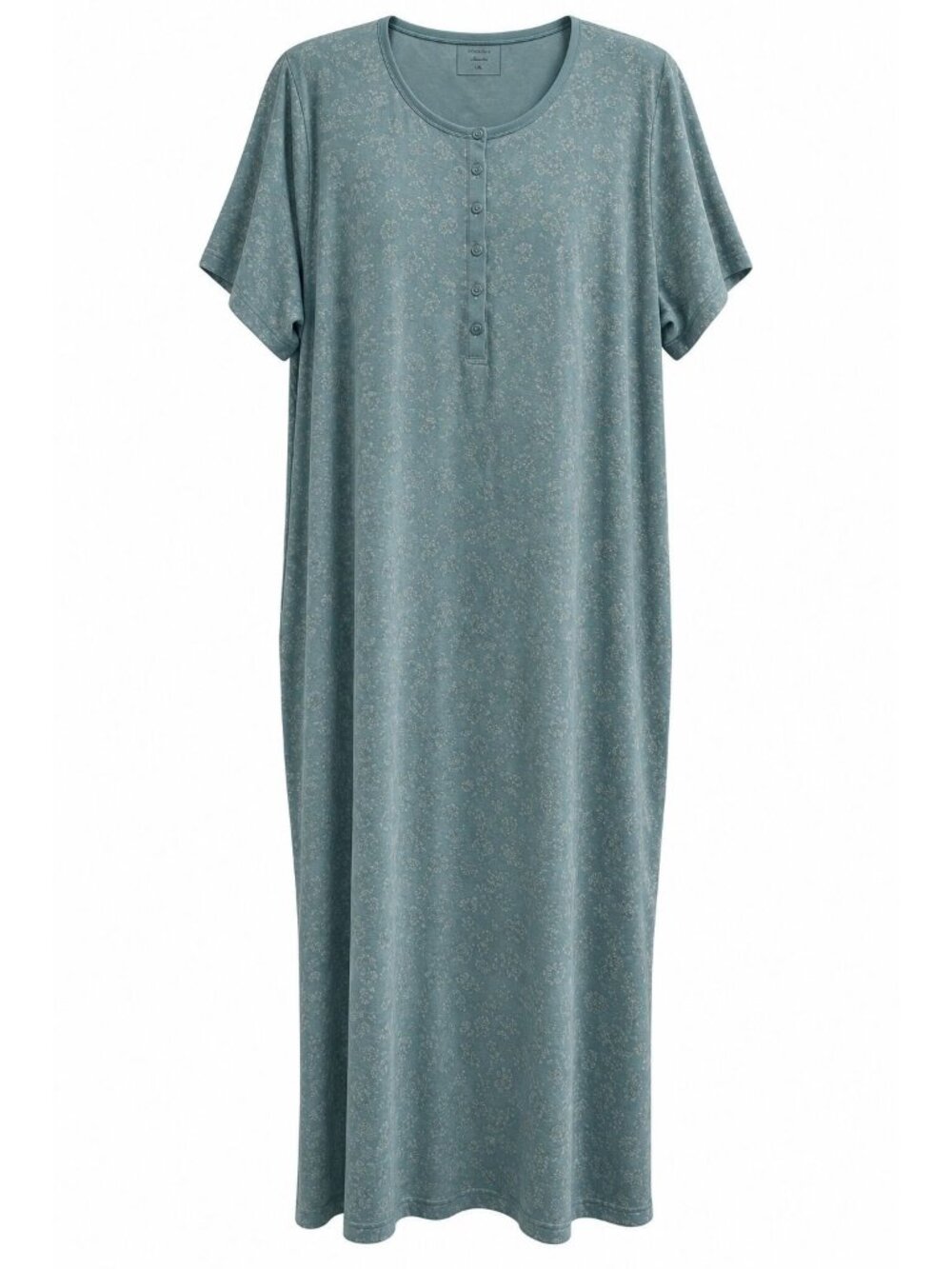 NWT Charter Club Cotton Printed Nightgown Sz XL Blue Paisley Floral Sleepwear